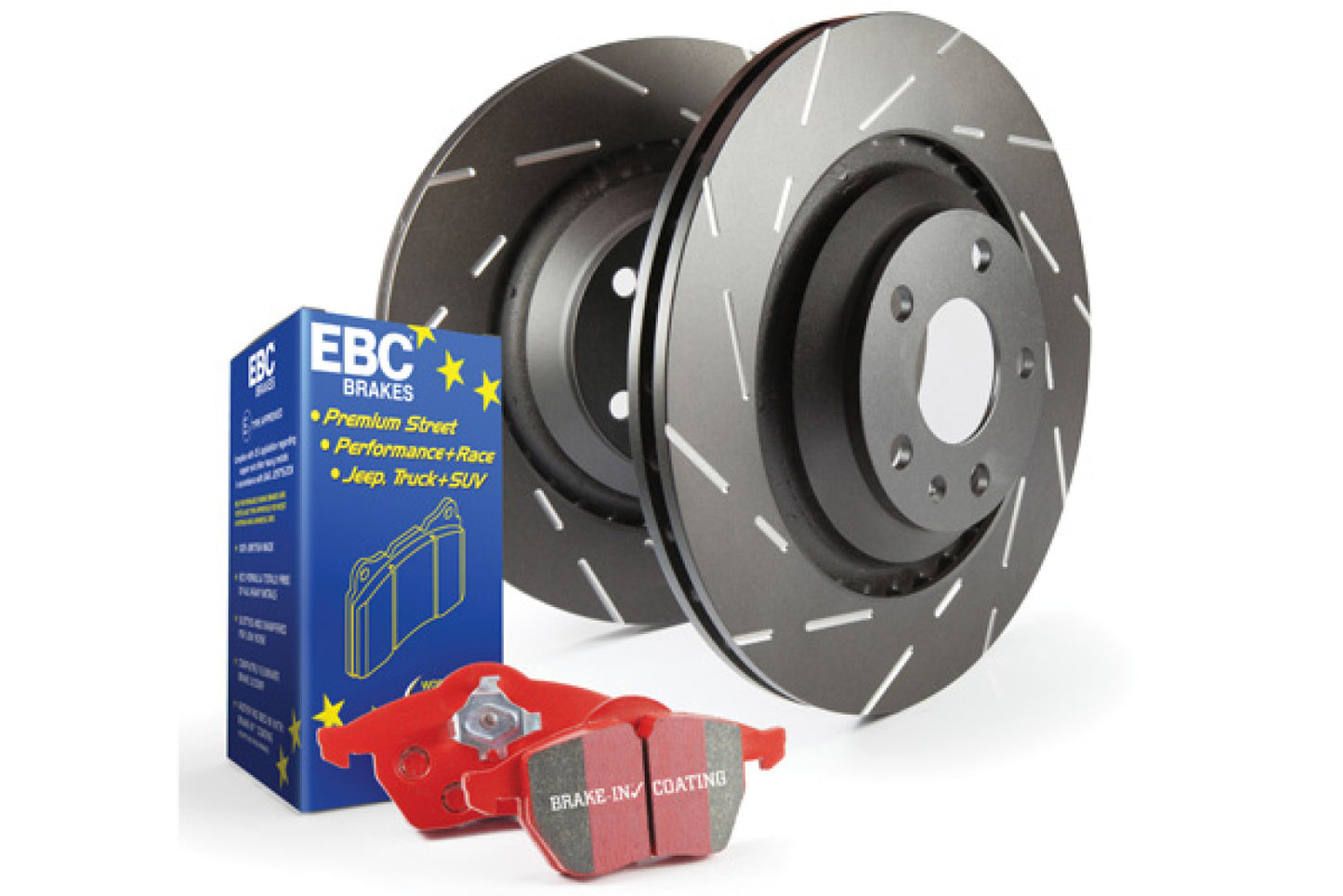 EBC Brakes S4 Kits Redstuff and USR Rotor; Rear; FMSI Pad No. D1122; Vented; 5 Bolt Holes; 330mm Dia.; 63mm Height; 22mm Thick; 67mm Center Hole Dia.;